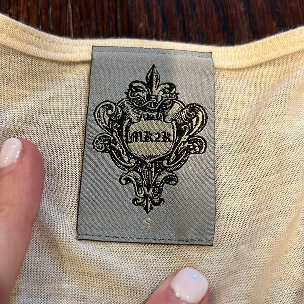 Mk2k Black Vest with Cream T-Shirt - Picture 2 of 4